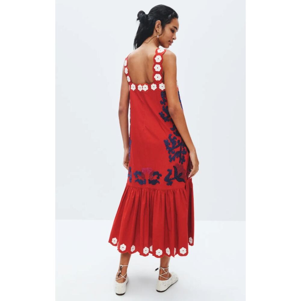 Sea New York Catrine Applique Tank Dress in Red Size XS - Picture 4 of 10